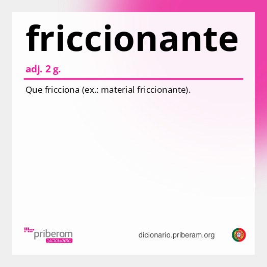 Significado de friccionante