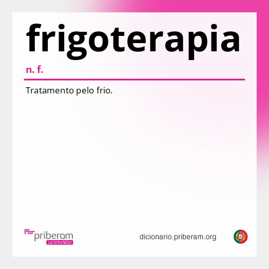 Significado de frigoterapia