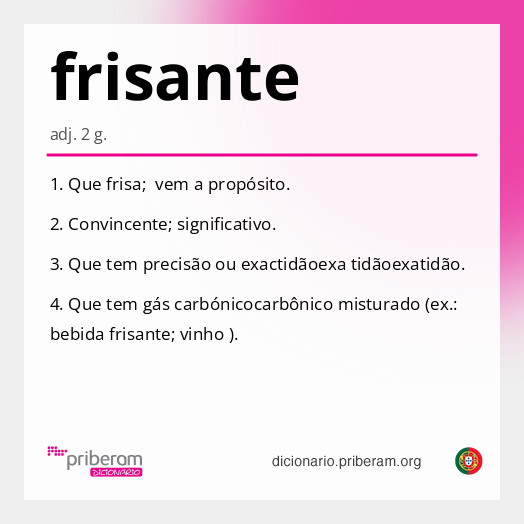 Significado de frisante