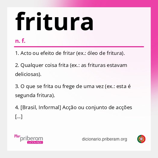 Significado de fritura