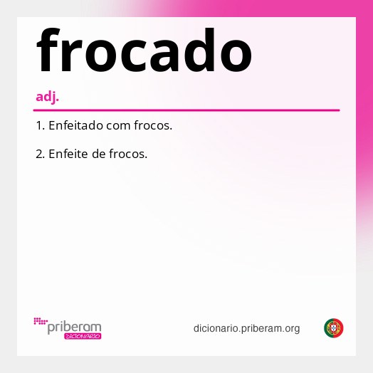 Significado de frocado