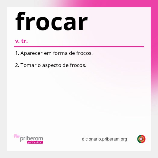 Significado de frocar