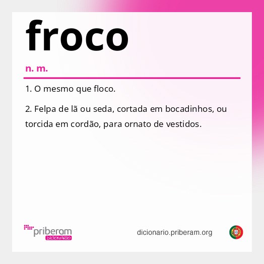 Significado de froco