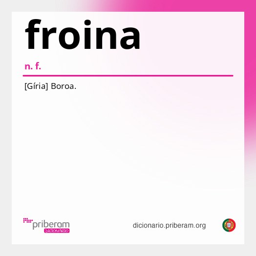 Significado de froina
