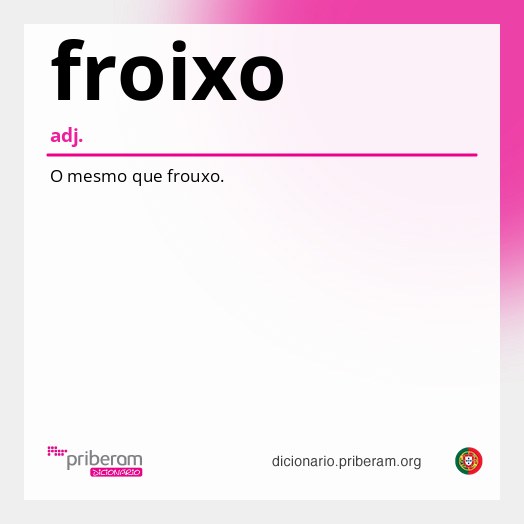 Significado de froixo