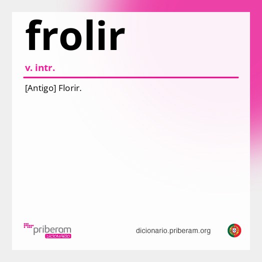 Significado de frolir
