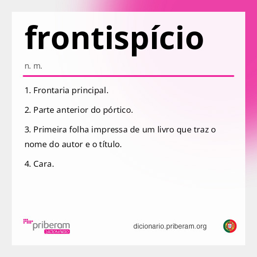 Significado de frontispício