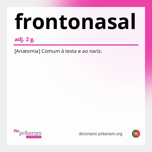Significado de frontonasal