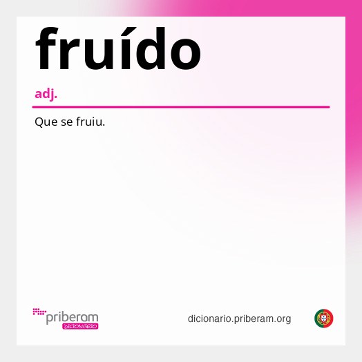 Significado de fruído