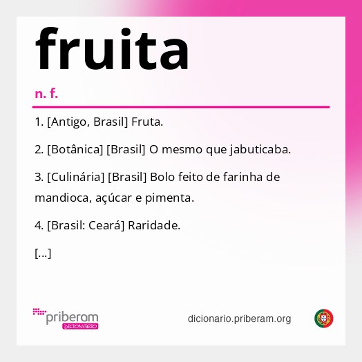 Significado de fruita