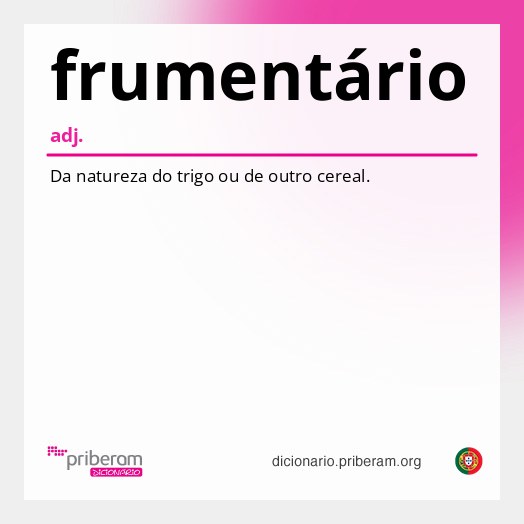 Significado de frumentário