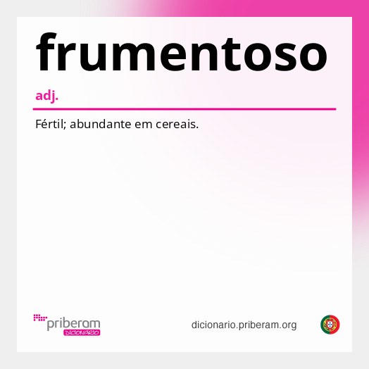 Significado de frumentoso