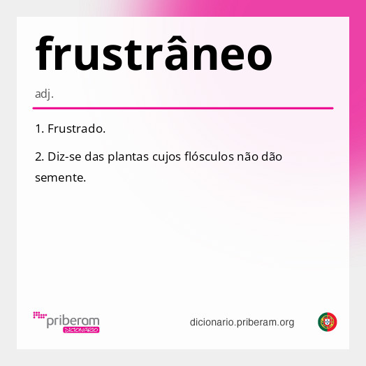 Significado de frustrâneo