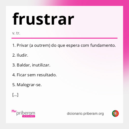 Significado de frustrar