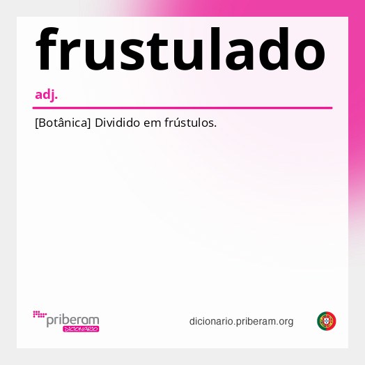Significado de frustulado