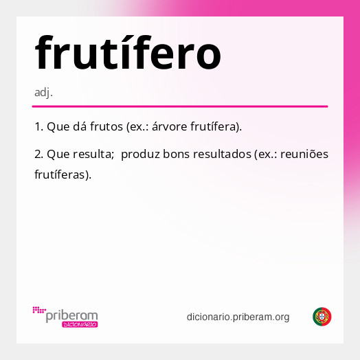 Significado de frutífero