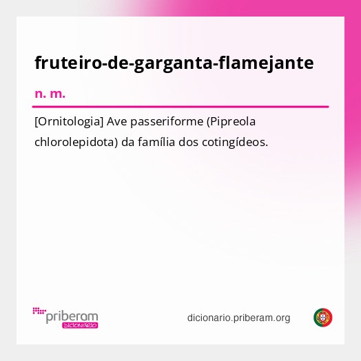 Significado de fruteiro-de-garganta-flamejante