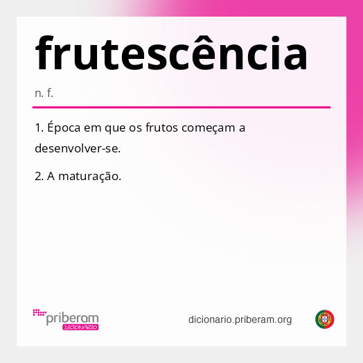 Significado de frutescência