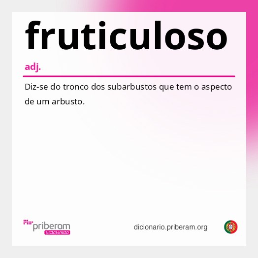 Significado de fruticuloso