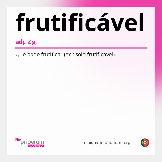 Significado de frutificável