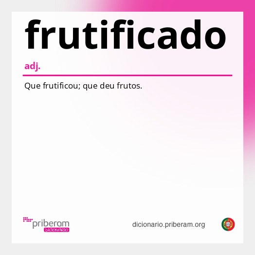 Significado de frutificado