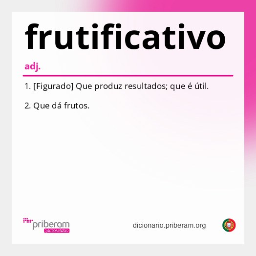 Significado de frutificativo