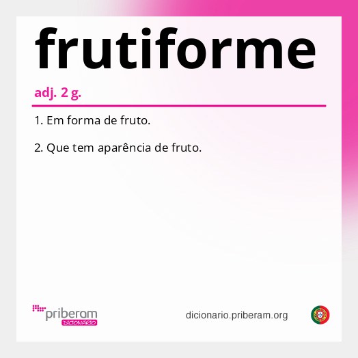 Significado de frutiforme