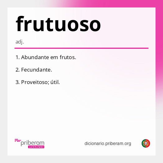 Significado de frutuoso