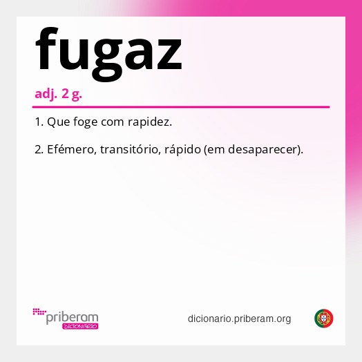 Significado de fugaz