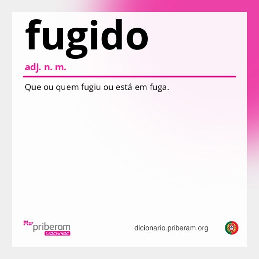 Significado de fugido