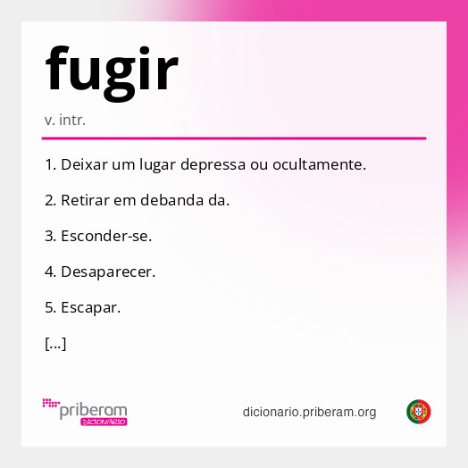 Significado de fugir