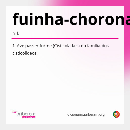 Significado de fuinha-chorona