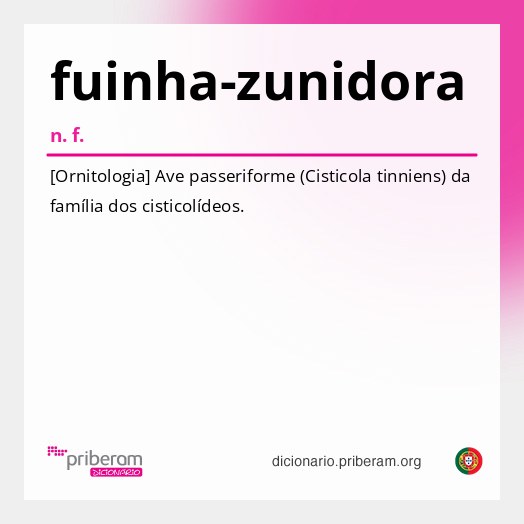 Significado de fuinha-zunidora
