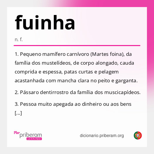 Significado de fuinha