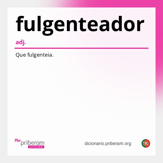 Significado de fulgenteador