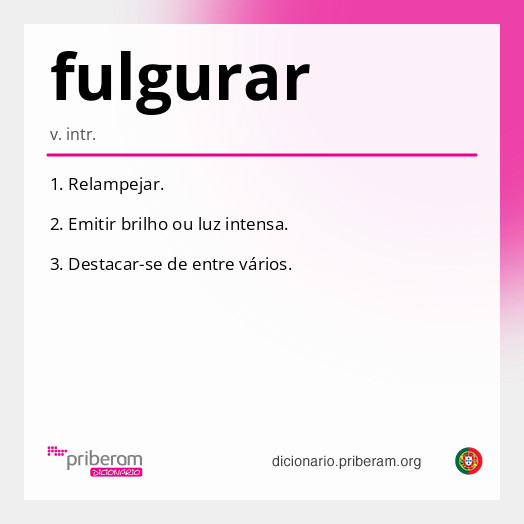Significado de fulgurar