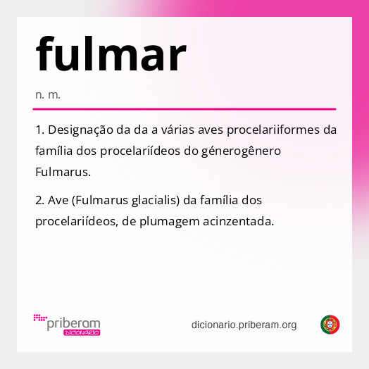 Significado de fulmar