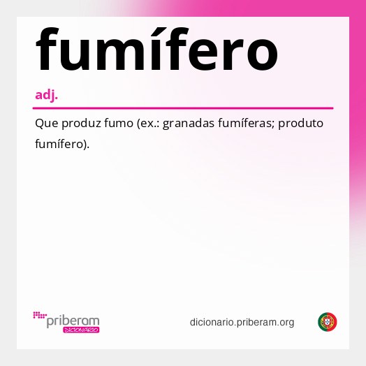 Significado de fumífero
