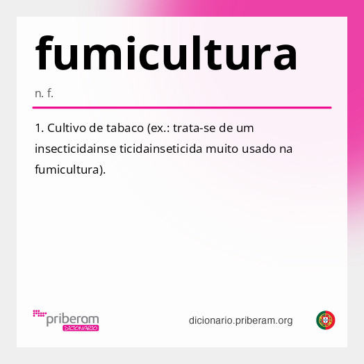 Significado de fumicultura