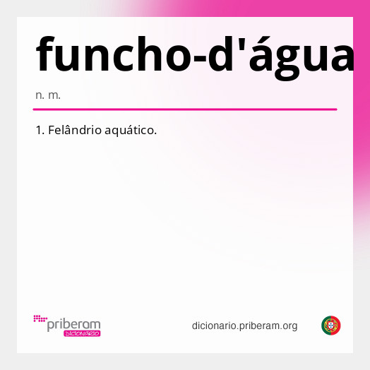 Significado de funcho-d'água
