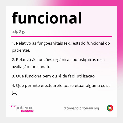 Significado de funcional