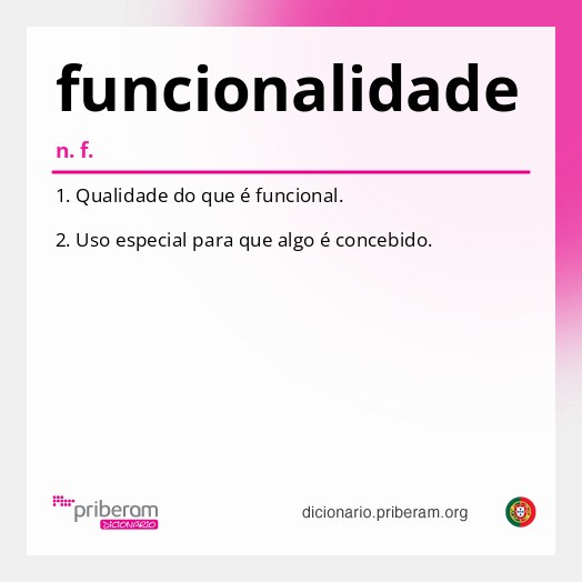 Significado de funcionalidade