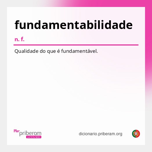 Significado de fundamentabilidade
