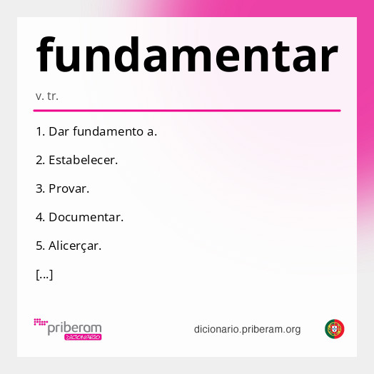 Significado de fundamentar
