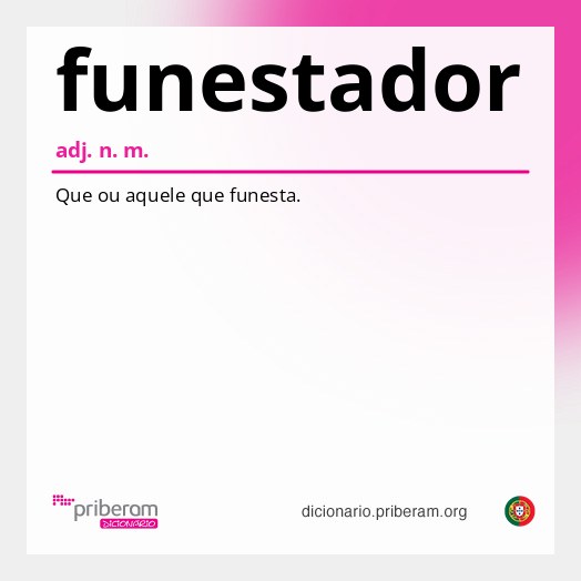 Significado de funestador