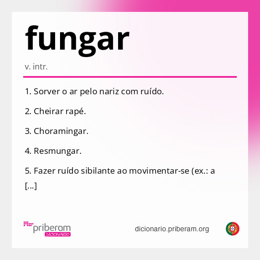 Significado de fungar
