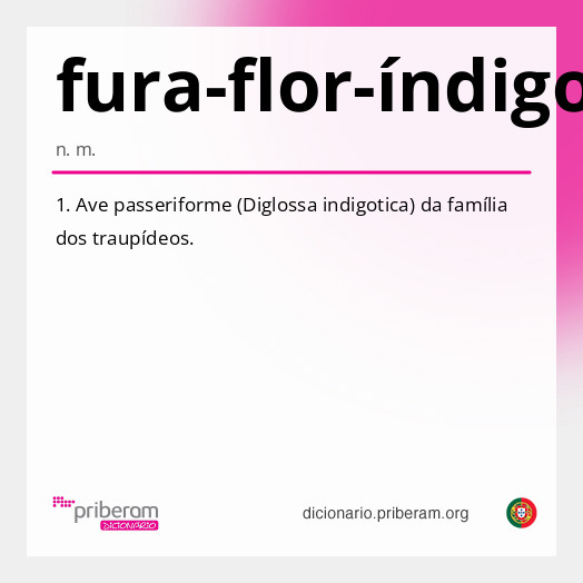 Significado de fura-flor-índigo