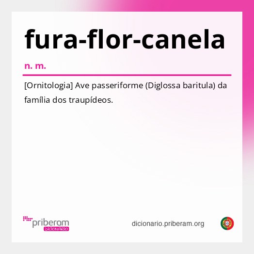 Significado de fura-flor-canela