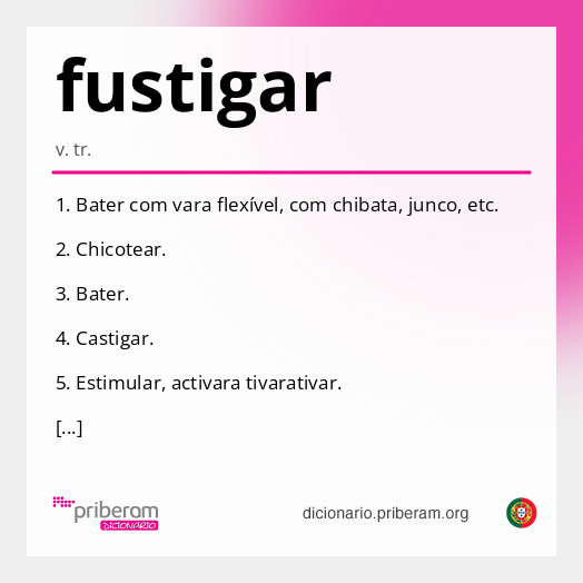 Significado de fustigar