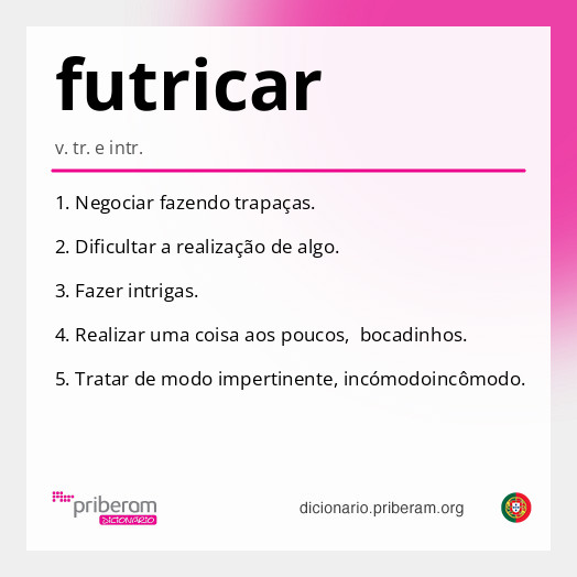 Significado de futricar